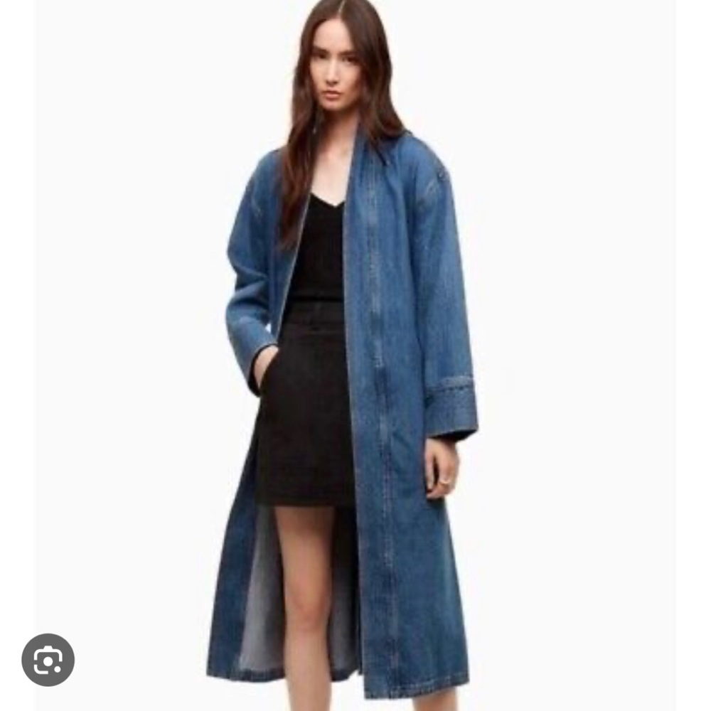 Aritzia Wilfred Denim Longline Denim Jacket Size 1 (Small)